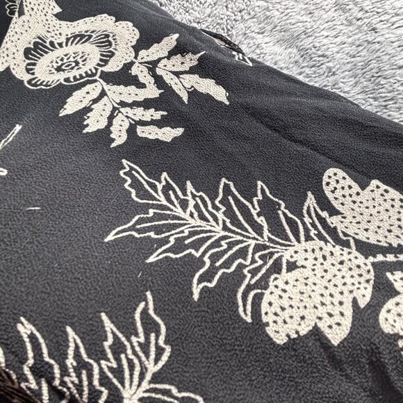 Vtg Nyc Design Women Top Sz XL Floral Silk Sheer Whimsigoth Dark Romantic 18392 - Picture 4 of 13